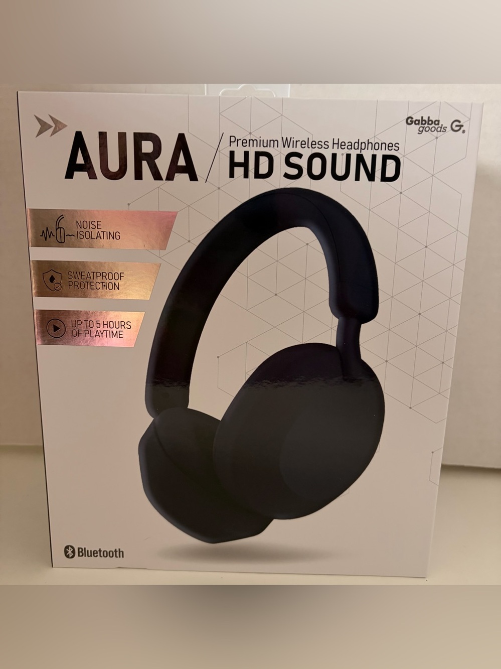 NIB Gabba Goods Aura HD Sound Premium Wireless Headphones In Blue NWOT Bluetooth